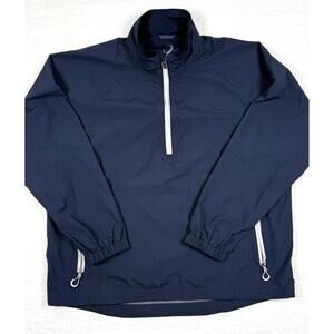 Zero Restriction Shirt Mens XL Navy Blue Performance 1/4 Zip Pullover Golf Logo